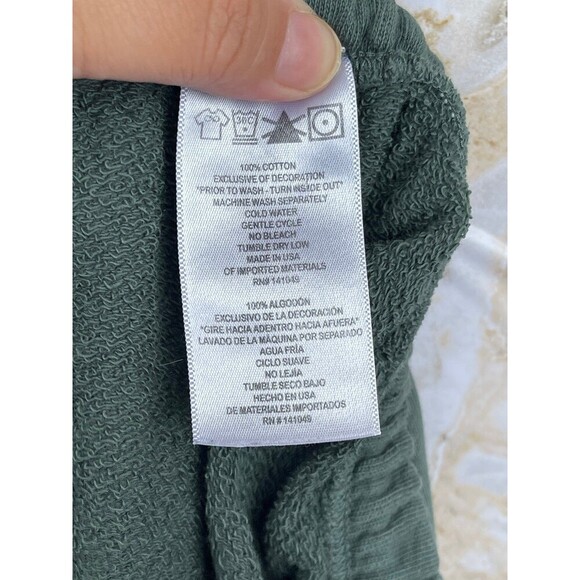 “Free City  ‘FLOW’ French Terry Logo Sweatpants – Small, Olive Green - Picture 8 of 10